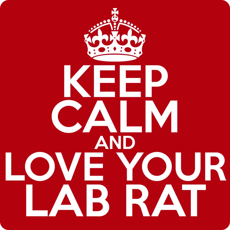 "Keep Calm and Love Your Lab Rat" (white) - Men's T-Shirt