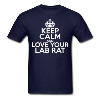 "Keep Calm and Love Your Lab Rat" (white) - Men's T-Shirt