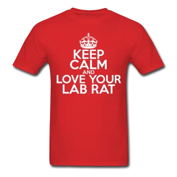 "Keep Calm and Love Your Lab Rat" (white) - Men's T-Shirt