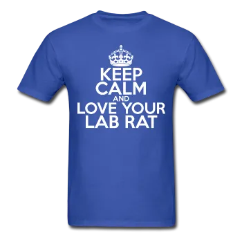 "Keep Calm and Love Your Lab Rat" (white) - Men's T-Shirt