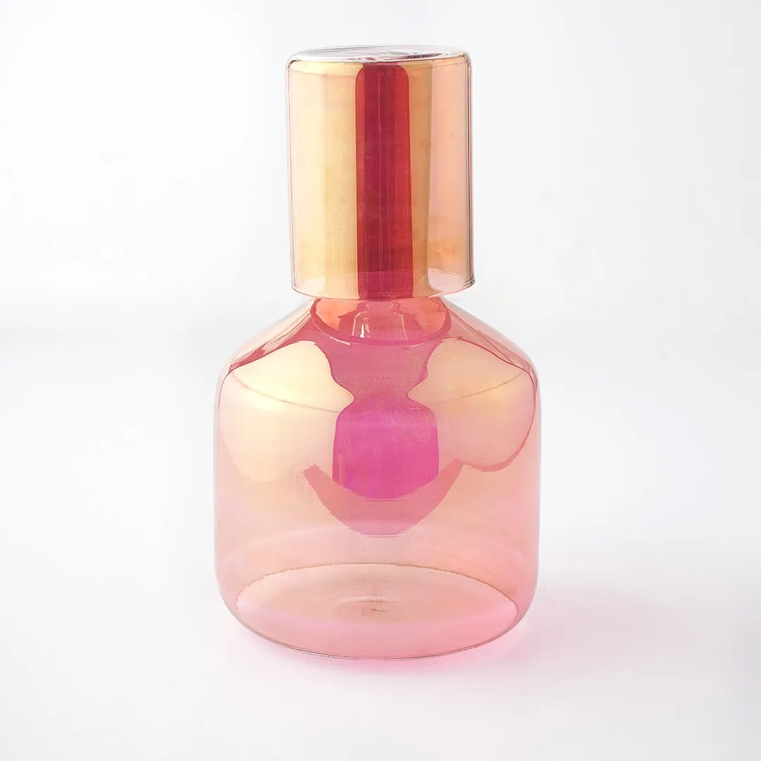 Rakoozy- Hand Blown Glass Bottle with 1 Cup