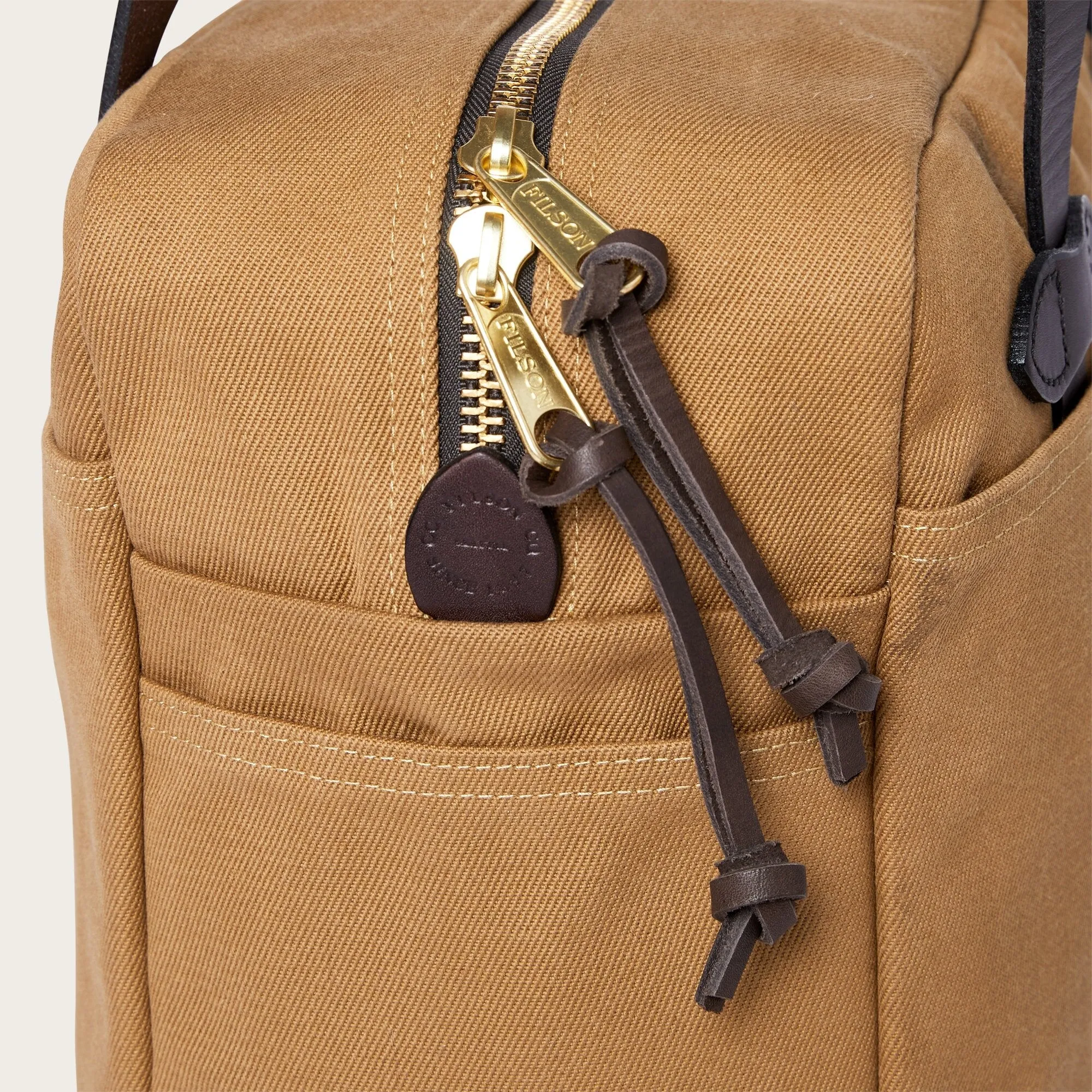 RUGGED TWILL TOTE BAG WITH ZIPPER