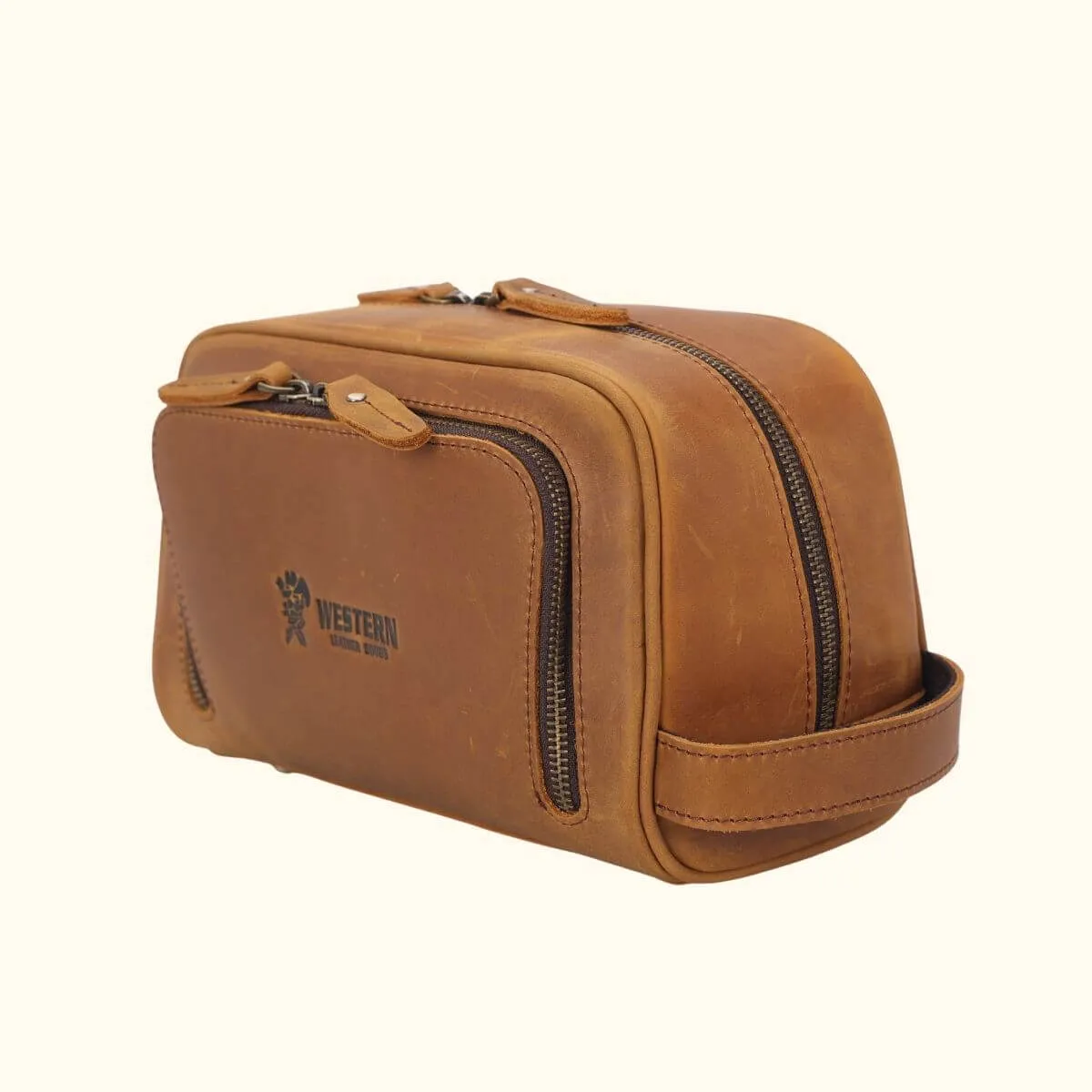 The Rugged Beauty - Western Leather Toiletry Bag