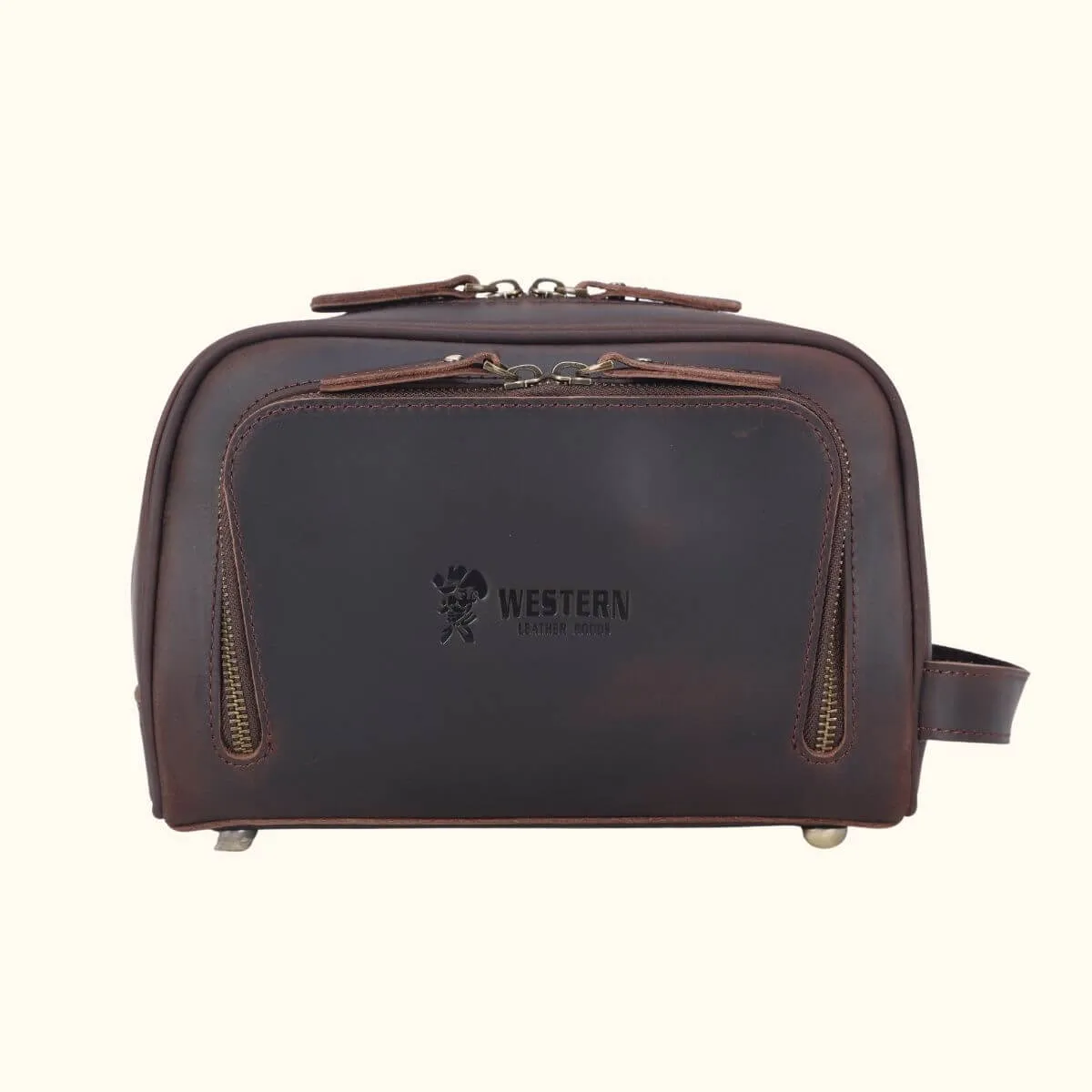 The Rugged Beauty - Western Leather Toiletry Bag