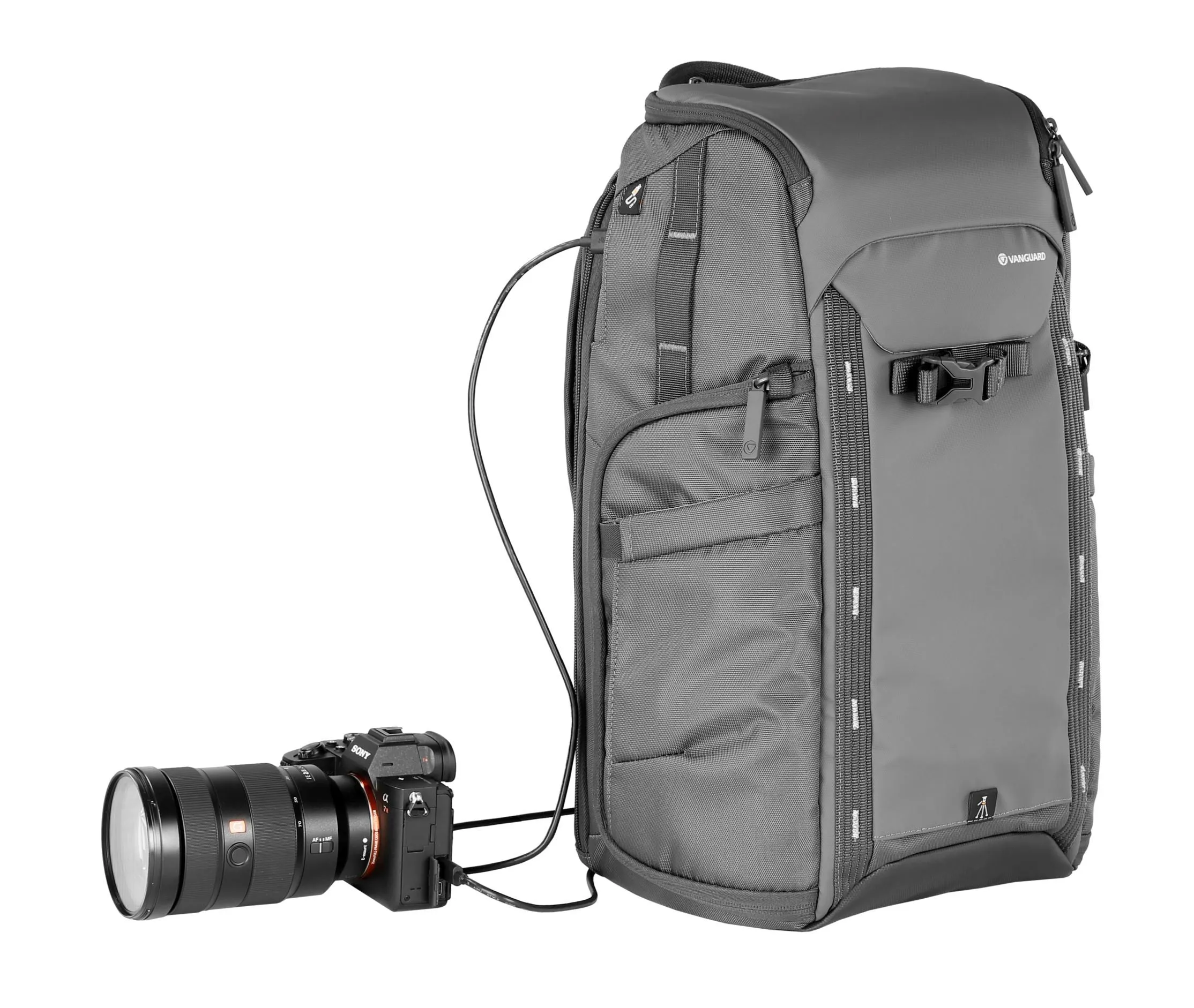 VEO Adaptor R48 Gray Camera Backpack w/ USB Port - Rear Access