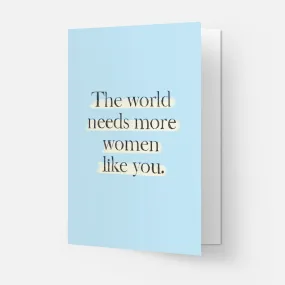 Women like you greeting card: Double